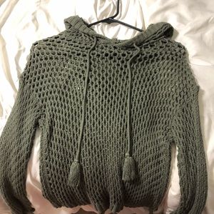 Long sleeve holey sweatshirt